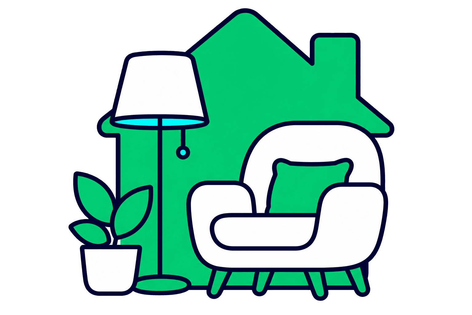 Una persona diseñando el interior de su vivienda